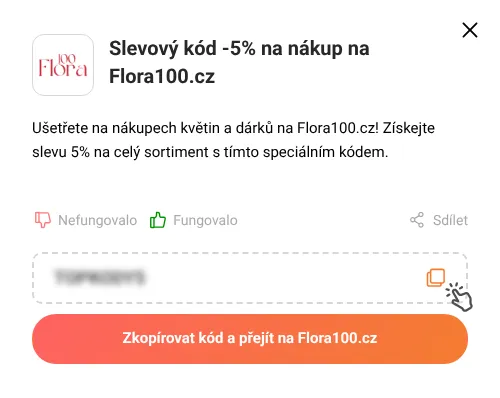 Návod jak zkopírovat slevový poukaz Flora100.cz