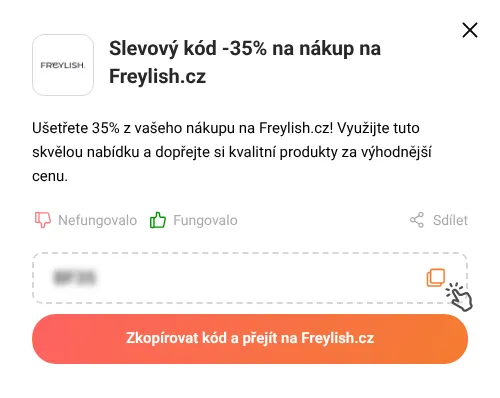 Návod jak zkopírovat slevový kupón Freylish.cz