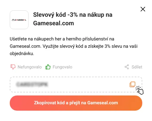 Návod jak zkopírovat slevový kód Gameseal.com