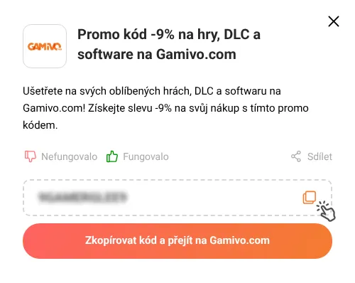 Návod jak zkopírovat slevový kód Gamivo.com