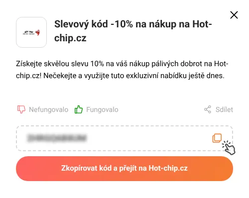 Návod jak zkopírovat slevový kupón Hot-chip.cz
