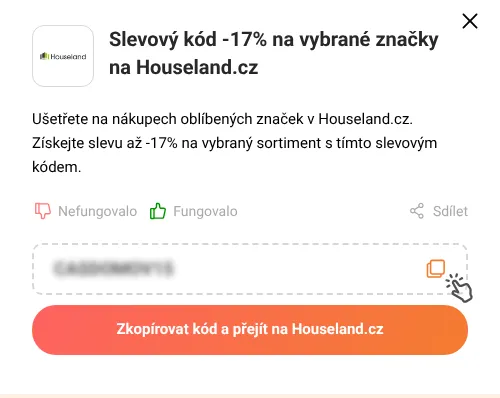 Návod jak zkopírovat slevový kupón Houseland.cz