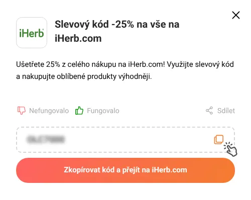 Návod jak zkopírovat promo kód iHerb.com