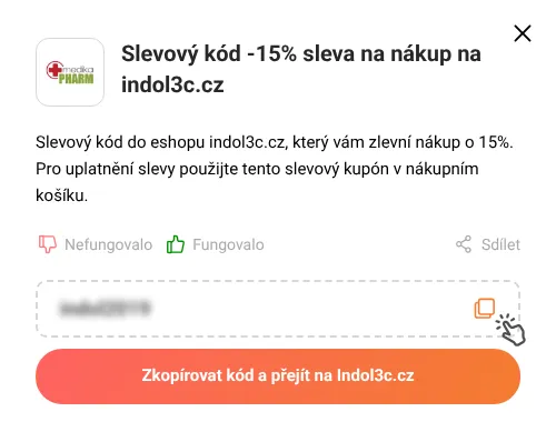 Návod jak zkopírovat slevový kupón Indol3c.cz