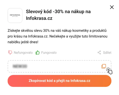 Návod jak zkopírovat slevový kód Infokrasa.cz
