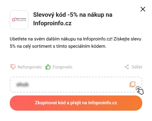Návod jak zkopírovat slevový kupón Infoproinfo.cz