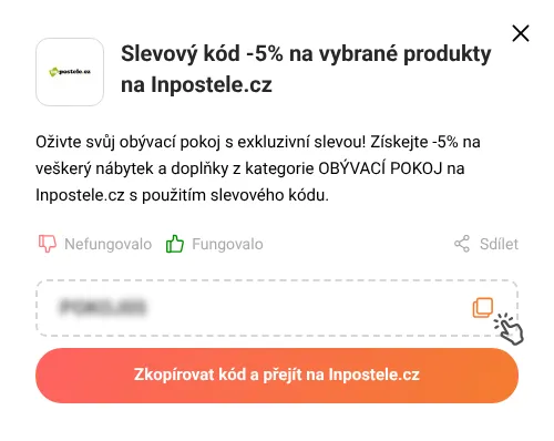Návod jak zkopírovat slevový kupón Inpostele.cz