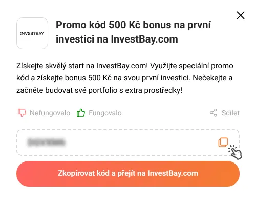 Návod jak zkopírovat promo kód InvestBay.com