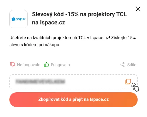 Návod jak zkopírovat slevový kód Ispace.cz