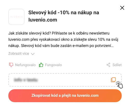 Návod jak zkopírovat slevový poukaz Iuvenio.com