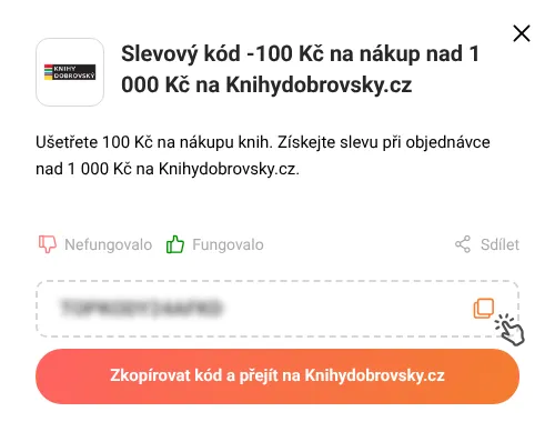 Návod jak zkopírovat slevový poukaz Knihydobrovsky.cz