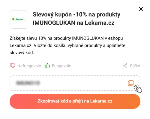 Návod jak zkopírovat slevový kód Lekarna.cz
