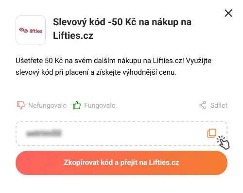 Návod jak zkopírovat slevový kupón Lifties.cz