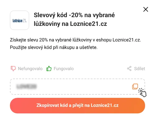 Návod jak zkopírovat slevový kupón Loznice21.cz