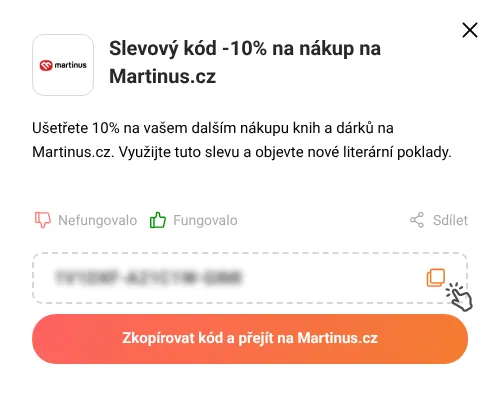 Návod jak zkopírovat slevový kód Martinus.cz
