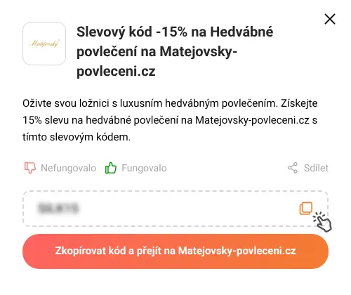 Návod jak zkopírovat slevový poukaz Matejovsky-povleceni.cz