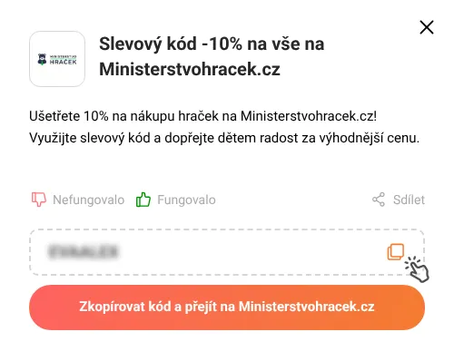 Návod jak zkopírovat slevový kupón Ministerstvohracek.cz