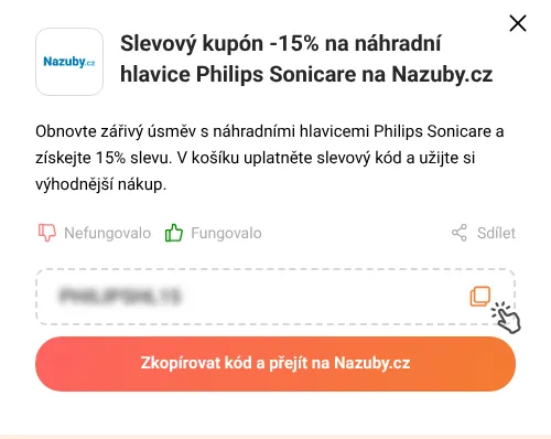 Návod jak zkopírovat slevový kód Nazuby.cz