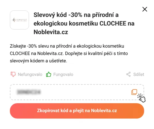 Návod jak zkopírovat slevový kód Noblevita.cz