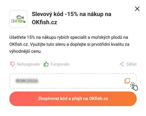 Návod jak zkopírovat slevový kód OKfish.cz