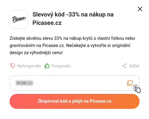 Návod jak zkopírovat slevový poukaz Picasee.cz