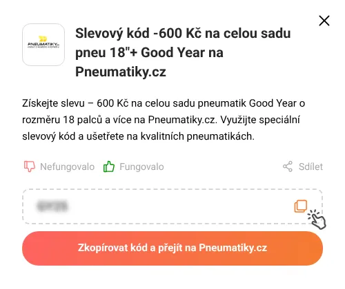 Návod jak zkopírovat slevový poukaz Pneumatiky.cz