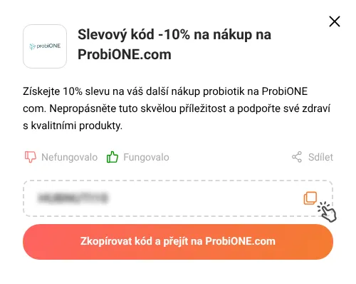 Návod jak zkopírovat slevový kupón ProbiONE.com