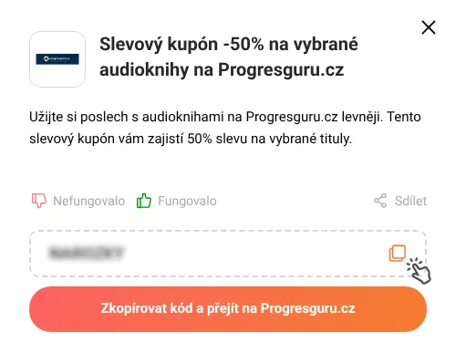 Návod jak zkopírovat slevový kód Progresguru.cz