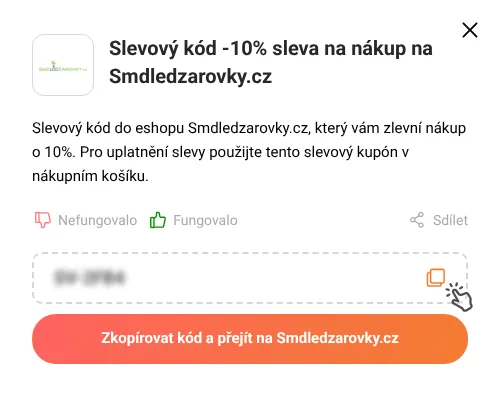 Návod jak zkopírovat slevový kód Smdledzarovky.cz
