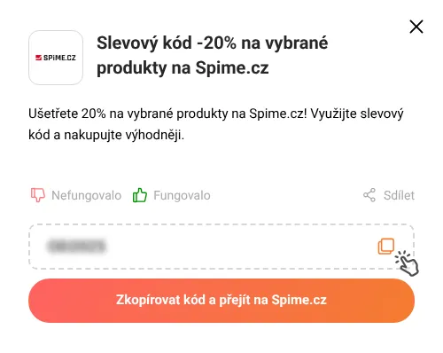 Návod jak zkopírovat slevový kupón Spime.cz