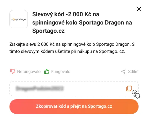 Návod jak zkopírovat slevový kupón Sportago.cz