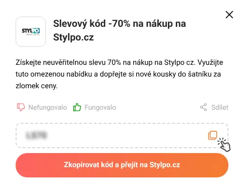 Návod jak zkopírovat slevový kupón Stylpo.cz