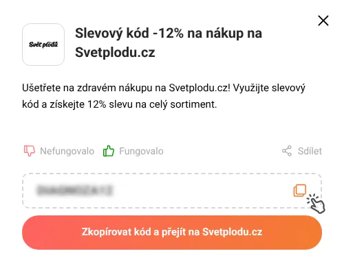 Návod jak zkopírovat slevový kód Svetplodu.cz