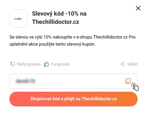 Návod jak zkopírovat slevový kupón Thechillidoctor.cz