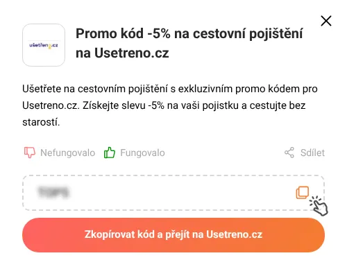 Návod jak zkopírovat slevový kód Usetreno.cz