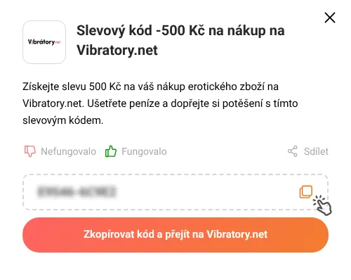 Návod jak zkopírovat slevový kupón Vibratory.net