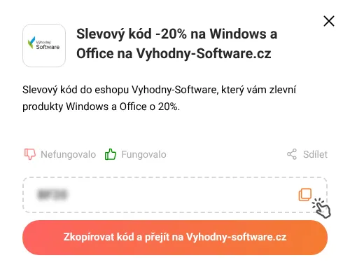 Návod jak zkopírovat slevový kupón Vyhodny-software.cz