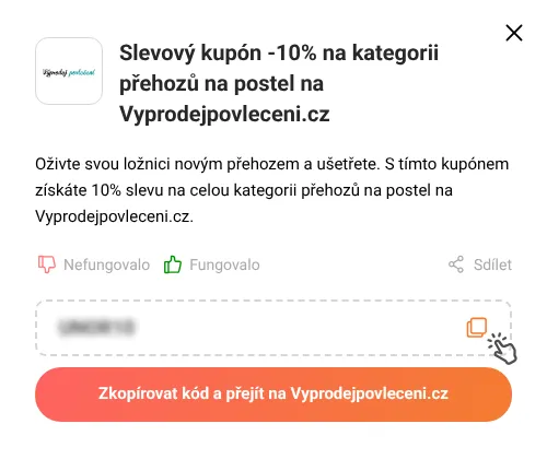 Návod jak zkopírovat slevový kupón Vyprodejpovleceni.cz