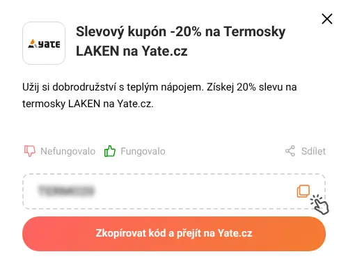 Návod jak zkopírovat slevový kupón Yate.cz