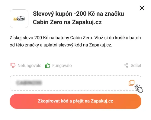Návod jak zkopírovat slevový kupón Zapakuj.cz