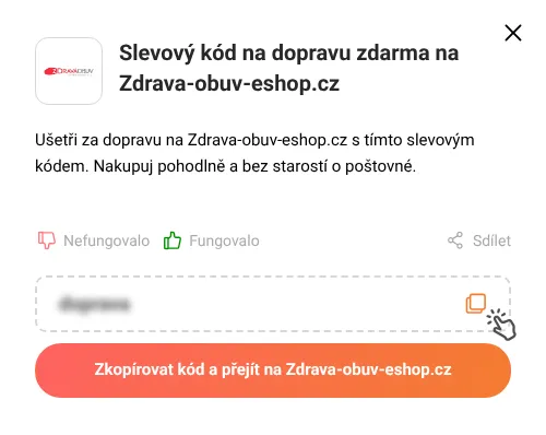 Návod jak zkopírovat slevový kupón Zdrava-obuv-eshop.cz