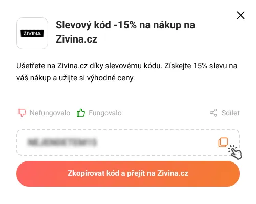 Návod jak zkopírovat slevový kupón Zivina.cz