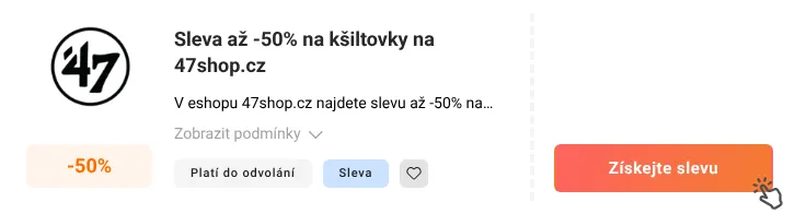 Jak využít slevu 47shop.cz