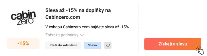 Jak využít slevu Cabinzero.com