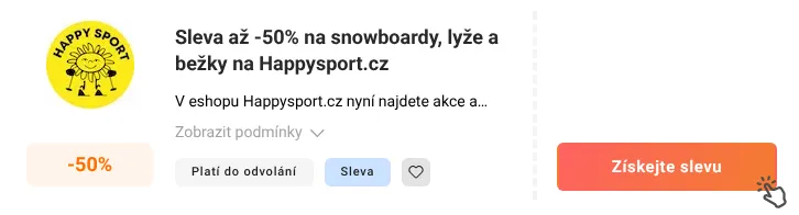 Jak využít slevu HappySport.cz
