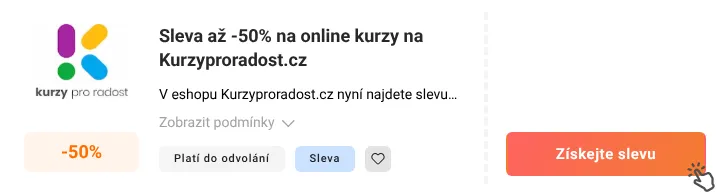 Jak využít slevu Kurzyproradost.cz