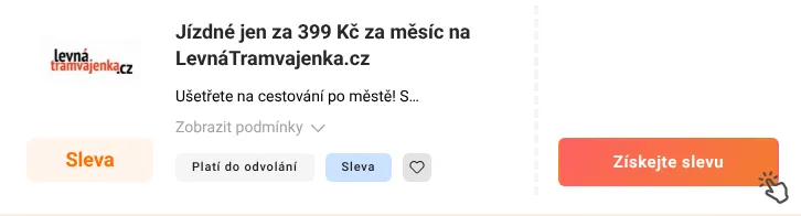 Jak využít slevu LevnaTramvajenka.cz