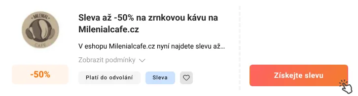 Jak využít slevu Milenialcafe.cz