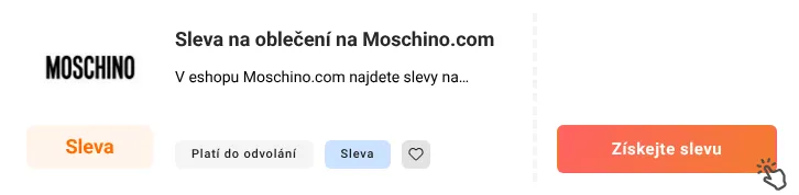 Jak využít slevu Moschino.com