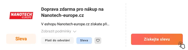 Jak využít slevu Nanotech-europe.cz